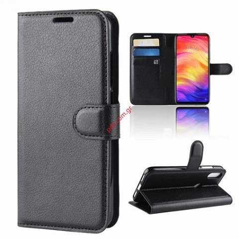 Θήκη τύπου βιβλίου Samsung A715F Galaxy A71 (2019) Black Flip book wallet σε μαύρο χρώμα