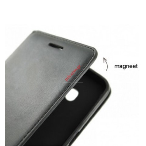 Θήκη τύπου βιβλίου Samsung G955 Galaxy S8 Plus Wallet Diary Black σε μαύρο χρώμα