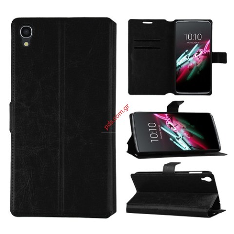 Θήκη τύπου βιβλίου Samsung J320F Galaxy J3 (2016) Wallet Diary Black σε μαύρο χρώμα Θήκη τύπου βιβλίου Samsung J320F Galaxy J3 (2016) Wallet Diary Black σε μαύρο χρώμα