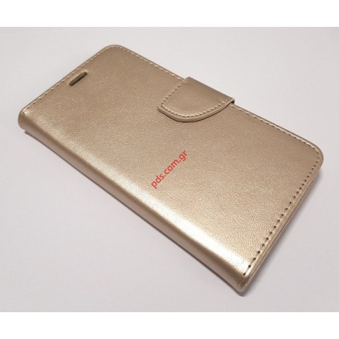 Θήκη τύπου βιβλίου Samsung J710F Galaxy J7 (2016) Wallet Diary Gold σε χρυσό χρώμα Θήκη τύπου βιβλίου Samsung J710F Galaxy J7 (2016) Wallet Diary Gold σε χρυσό χρώμα