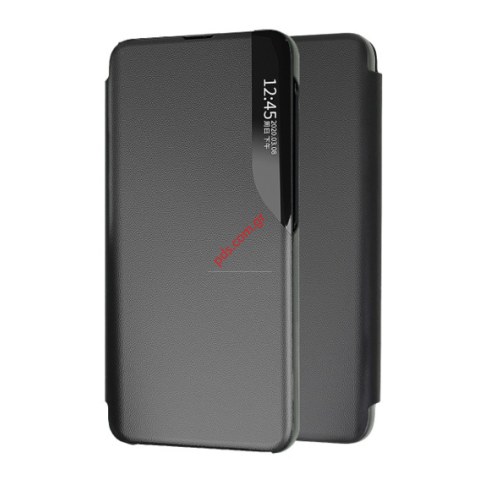 Θήκη τύπου βιβλίου Xiaomi Poco F3 Black Flip Wallet S-VIEW Window σε μαύρο χρώμα