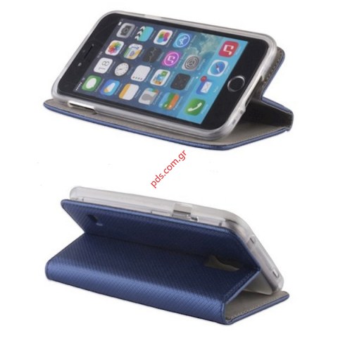 Θήκη τύπου βιβλίου Xiaomi Redmi Note 8T Navy Blue Wallet Diary σε μπλέ χρώμα