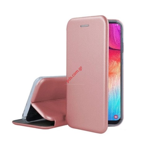Θήκη τύπου βιβλίου Xiaomi Redmi Note 9 PRO Rose/Gold Flip Wallet Diary σε ρόζ-χρυσό χρώμα