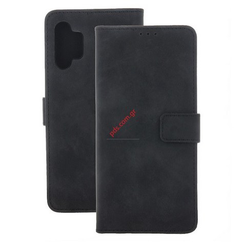 Θήκη βιβλίο Motorola G24/G04 Smart Book Velvet Magnet stand Black Blister
