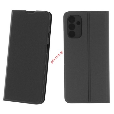 Θήκη βιβλίο Oppo A78 Book stand smart Black σε μαύρο χρώμα Blister.