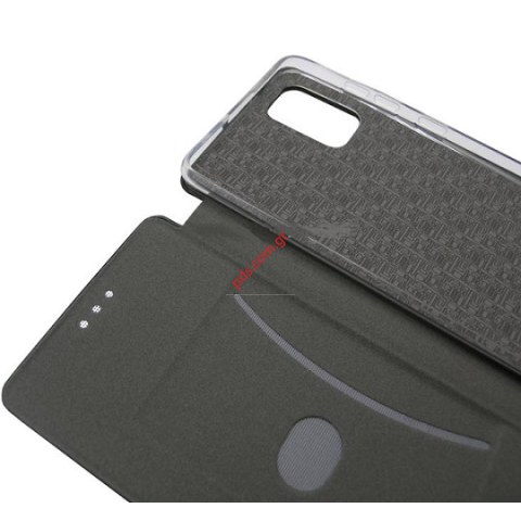 Θήκη βιβλίο Samsung A715F Galaxy A71 (2019) Curved Black book σε μαύρο χρώμα