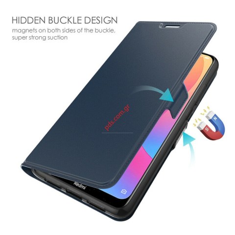 Θήκη βιβλίο Xiaomi Redmi 8A Book Flip stand Blue σε μπλέ χρώμα Θήκη βιβλίο Xiaomi Redmi 8A Book Flip stand Blue σε μπλέ χρώμα