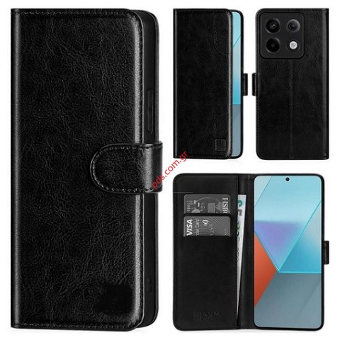 Θήκη βιβλίο Xiaomi Redmi Note 13 PRO 4G/ POCO M6 PRO 4G Black book stand σε μαύρο χρώμα Blister Θήκη βιβλίο Xiaomi Redmi Note 13 PRO 4G/ POCO M6 PRO 4G Black book stand σε μαύρο χρώμα Blister