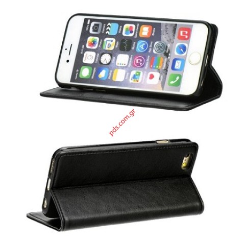 Θήκη βιβλίου Fancy Diary Microsoft Lumia 640 XL Black σε μαύρο χρώμα