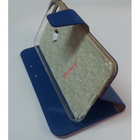 Θήκη βιβλίου Huawei Honor 9 Lite Blue Flip Book Pocket Stand 