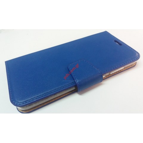 Θήκη βιβλίου Huawei Honor 9 Lite Blue Flip Book Pocket Stand 