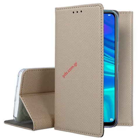 Case flip book pocket stand Huawei P Smart Gold Case flip book pocket stand Huawei P Smart Gold