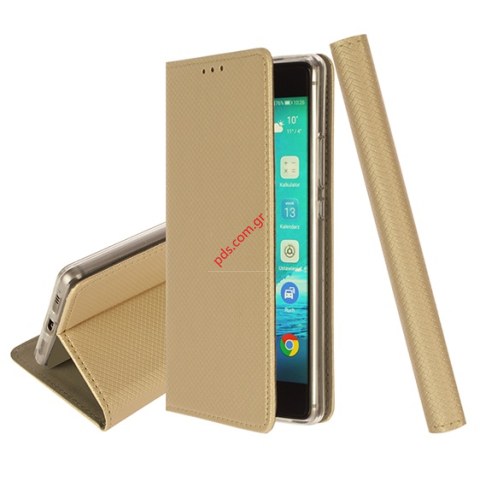 Case flip book pocket stand Huawei Υ5 (2019) 5.71 inch Gold Case flip book pocket stand Huawei Υ5 (2019) 5.71 inch Gold