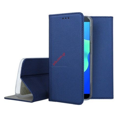 Θήκη βιβλίου Huawei Υ5 Prime (2018), Honor 7S Blue Flip Book Pocket Stand 