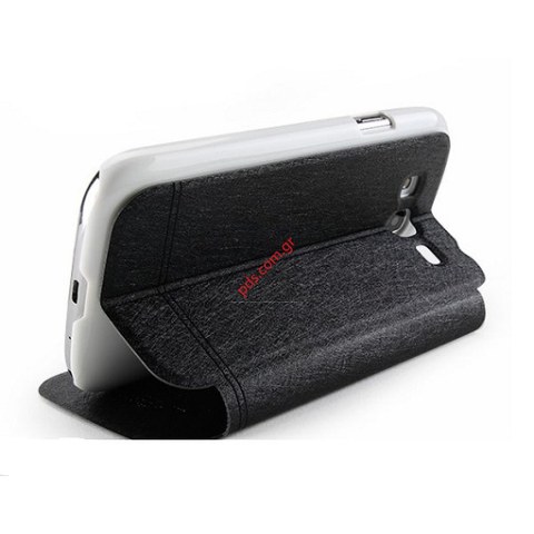 Θήκη βιβλίου KLD Iceland Black Samsung i9060 Galaxy GRAND NEO  σε μαύρο χρώμα S-View stand 