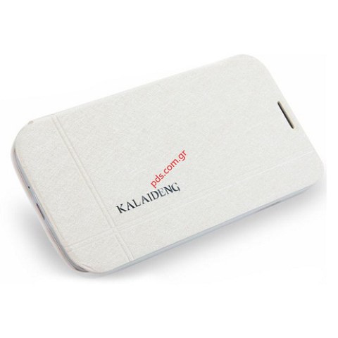 Θήκη βιβλίου KLD Iceland Samsung N910 Note 4 White με πορτάκι σε λευκό χρώμα