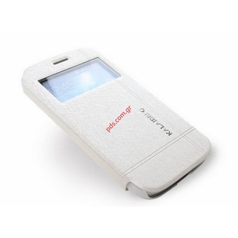 Θήκη βιβλίου KLD Iceland White Samsung i9060 Galaxy GRAND NEO σε λευκό χρώμα S-View stand 