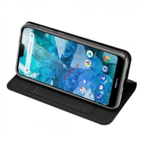 Θήκη βιβλίου Nokia 7.1 (5.84 inch) Black book flip stand