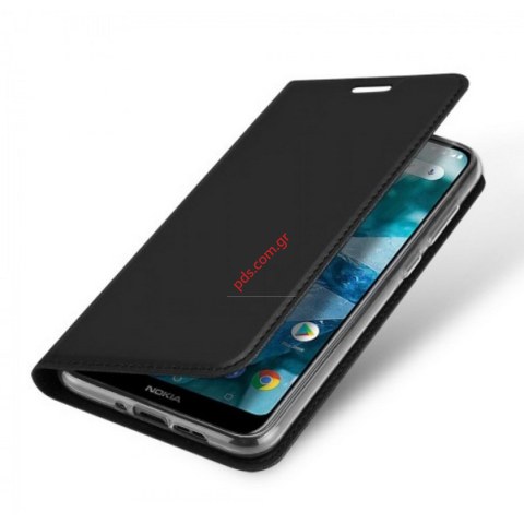 Θήκη βιβλίου Nokia 7.1 (5.84 inch) Black book flip stand