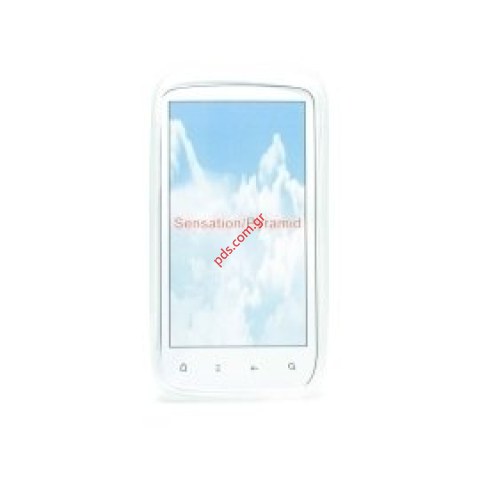 Θήκη από διάφανο πλαστικό TPU για το HTC Sensation Pyramid White clear