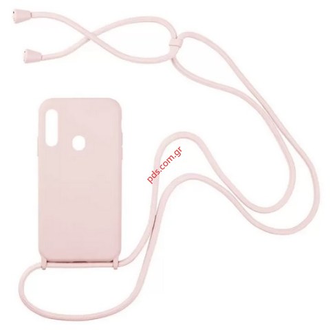 Θήκη με κορδόνι Samsung A315F Galaxy A31 Pink σε ροζ χρώμα hard back cover Blister