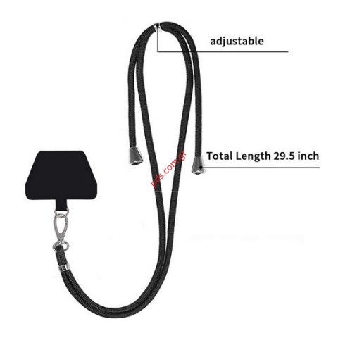 Λουράκι λαιμού Body Neck Holder strap universal LYD Black για Smartphone σε μαύρο χρώμα