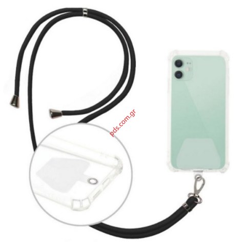Λουράκι λαιμού Body Neck Holder strap universal LYD Black για Smartphone σε μαύρο χρώμα Λουράκι λαιμού Body Neck Holder strap universal LYD Black για Smartphone σε μαύρο χρώμα