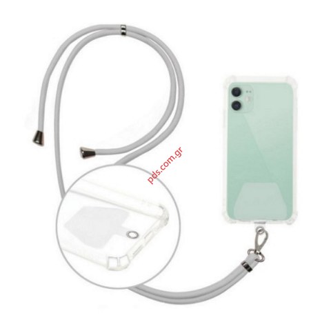 Λουράκι λαιμού Neck strap universal Grey για σε γκρί χρώμα Λουράκι λαιμού Neck strap universal Grey για σε γκρί χρώμα