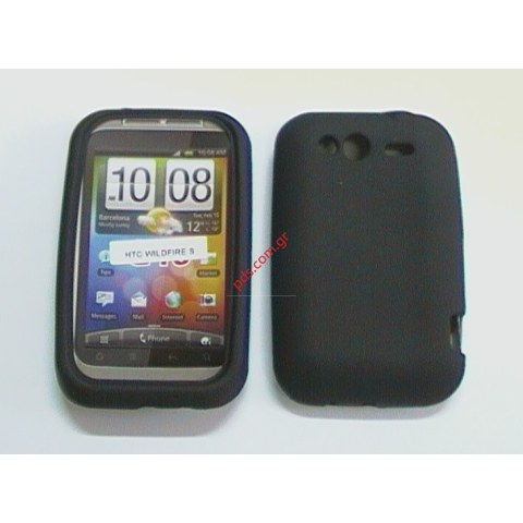Απαλή θήκη Σιλικόνης για το HTC Wildfire S σε μαύρο χρώμα