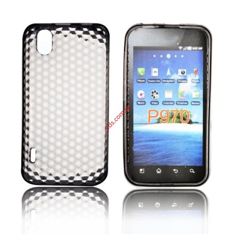 Transparent hard plastic silicon case for LG Optimus Black P970 in black color Transparent hard plastic silicon case for LG Optimus Black P970 in black color