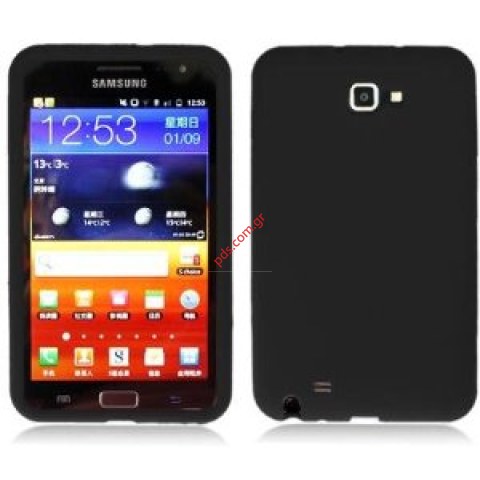 Plastic soft case silicon for Samsung Galaxy Note N7000  in black color Plastic soft case silicon for Samsung Galaxy Note N7000  in black color