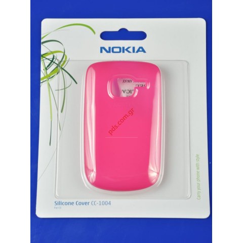 Case from silicon for Nokia C3-00  in pink color