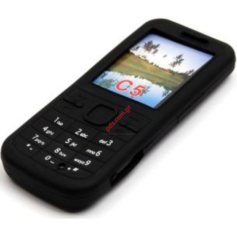 Θήκη από silicon για το Nokia C5 σε μαύρο χρώμα Θήκη από silicon για το Nokia C5 σε μαύρο χρώμα