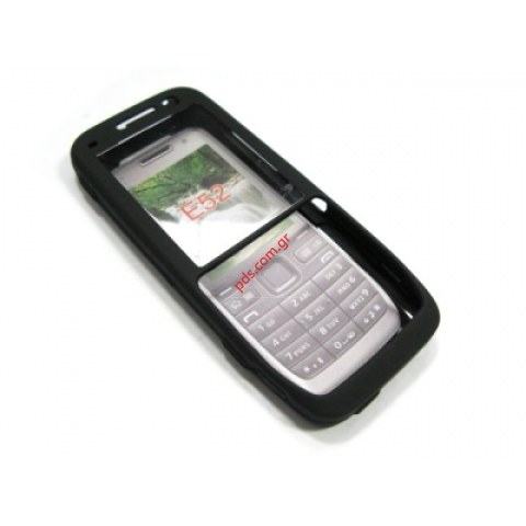 Θήκη από silicon για το Nokia E52 σε μαύρο χρώμα Θήκη από silicon για το Nokia E52 σε μαύρο χρώμα