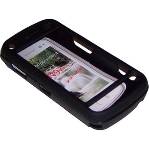 Θήκη από silicon για το Nokia N97 σε μαύρο χρώμα Θήκη από silicon για το Nokia N97 σε μαύρο χρώμα
