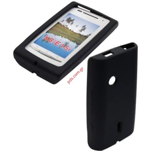 Θήκη απο σιλικόνη για SonyEricsson Xperia X8 (E15i) σε μαύρο χρώμα Θήκη απο σιλικόνη για SonyEricsson Xperia X8 (E15i) σε μαύρο χρώμα