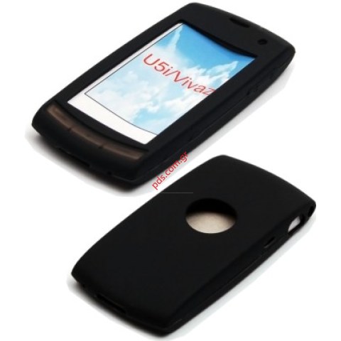 Θήκη Silicon SonyEricsson U5 Vivaz σε μαύρο χρώμα. Θήκη Silicon SonyEricsson U5 Vivaz σε μαύρο χρώμα.