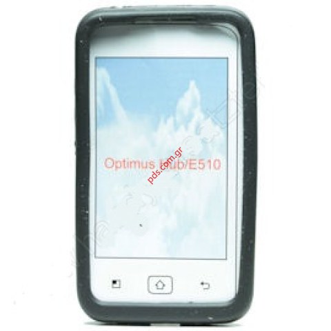 Case silicon for LG E510 Optimus Hub in black color