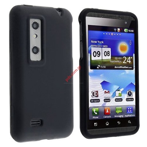 Case silicon for LG P920 Black in black color