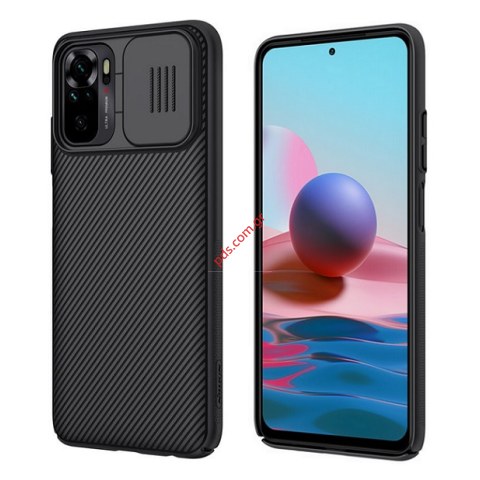 Ανθεκτική θήκη Xiaomi Redmi Note 10 4G Nillkin με προστατευτικό πορτάκι για την κάμερα σε μαύρο χρώμα (Camshield) Ανθεκτική θήκη Xiaomi Redmi Note 10 4G Nillkin με προστατευτικό πορτάκι για την κάμερα σε μαύρο χρώμα (Camshield)