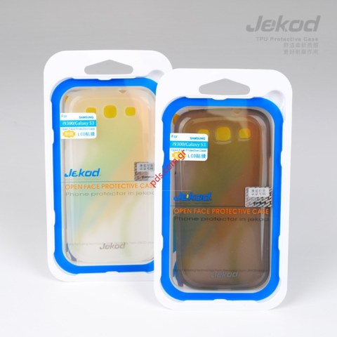 Διάφανη θήκη Jekod Samsung i9300 White TPU σε λευκό χρώμα