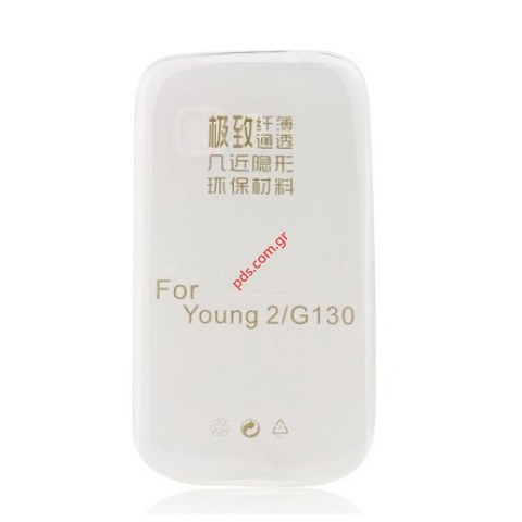 Διάφανη θήκη λεπτή 0.3mm Samsung G130H Galaxy Young 2 White