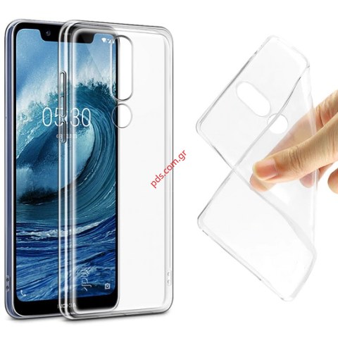 Διάφανη θήκη TPU Ultra slim Nokia 5.1 Plus 5.86 inch Transparent λεπτή 0.5mm  Διάφανη θήκη TPU Ultra slim Nokia 5.1 Plus 5.86 inch Transparent λεπτή 0.5mm