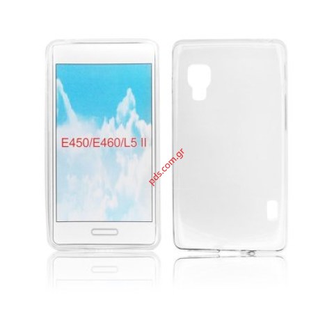 Transparent silicon case LG Optimus L5 II E450 White color Transparent silicon case LG Optimus L5 II E450 White color