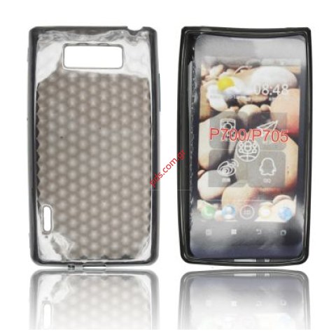 Transparent hard plastic silicon case for LG Optimus L7 P700 in black color Transparent hard plastic silicon case for LG Optimus L7 P700 in black color