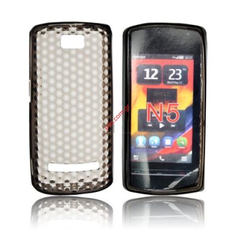 Πλαστική διάφανη ημίσκληρη θήκη Nokia 600, N5 σε μαύρο χρώμα Πλαστική διάφανη ημίσκληρη θήκη Nokia 600, N5 σε μαύρο χρώμα