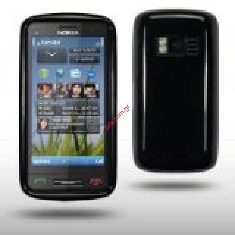 Πλαστική διάφανη ημίσκληρη θήκη Nokia C6-01 σε σκούρο χρώμα. Πλαστική διάφανη ημίσκληρη θήκη Nokia C6-01 σε σκούρο χρώμα.