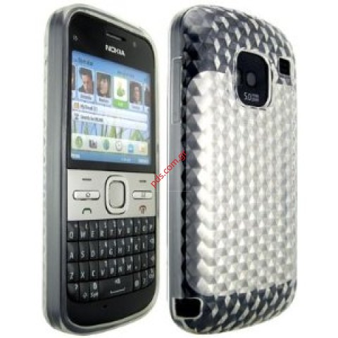 Πλαστική διάφανη ημίσκληρη θήκη Nokia E5 σε λευκό χρώμα Πλαστική διάφανη ημίσκληρη θήκη Nokia E5 σε λευκό χρώμα