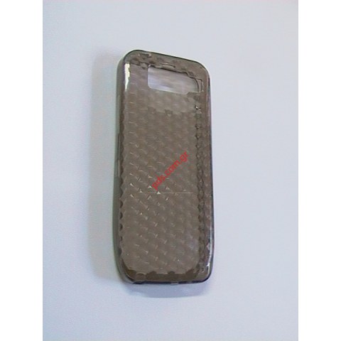 Πλαστική διάφανη ημισκλήρη θήκη Nokia E52 TRN σε smoke black χρώμα