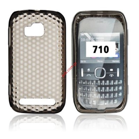 Πλαστική διάφανη ημίσκληρη θήκη Nokia Lumia 710 σε μαύρο χρώμα Πλαστική διάφανη ημίσκληρη θήκη Nokia Lumia 710 σε μαύρο χρώμα